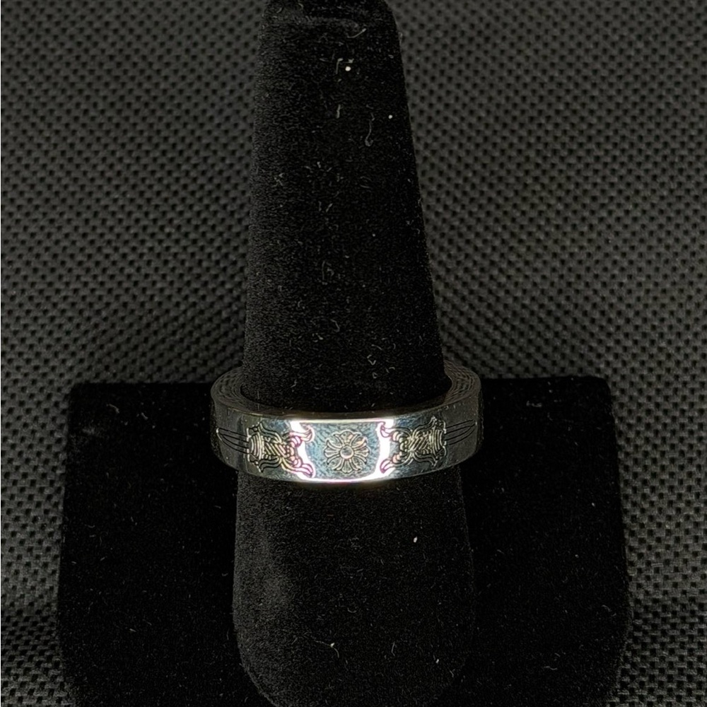 Chrome Hearts Dagger Knife floral Engraved Gothic Ring